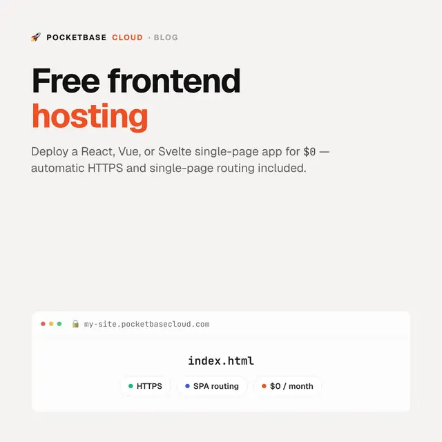 Free Frontend Hosting for Your Side Project