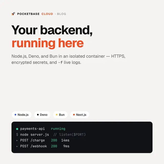 How to Host a Node.js or Deno Backend