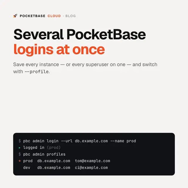 Keep Several PocketBase Admin Logins at Once
